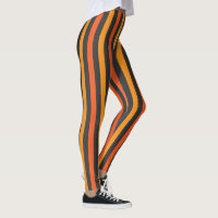 Leggings met Oranje en zwarte streep