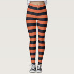 Leggings met Oranje en zwarte streep<br><div class="desc">Oranje en zwarte gestreepte leggings, perfect voor Halloween.</div>