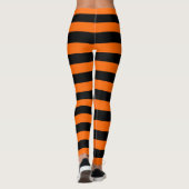 Leggings met Oranje/zwarte strepen (Achterkant)