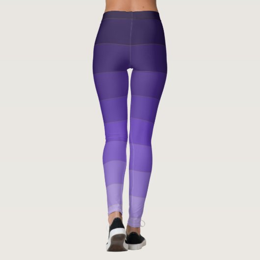 Leggings met Paarse gestreepte gradiënt (Achterkant)
