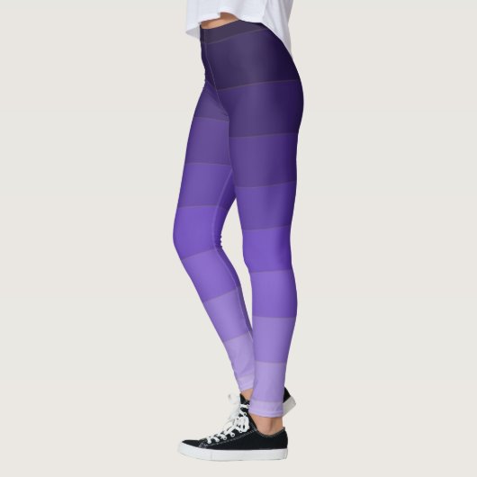 Leggings met Paarse gestreepte gradiënt (Links)