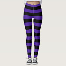 Leggings met Paarse/zwarte strepen