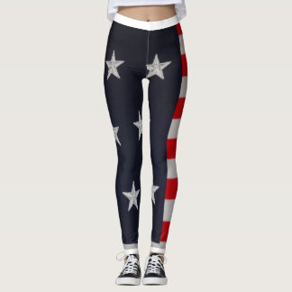 Leggings met patriottische sterren en strepen