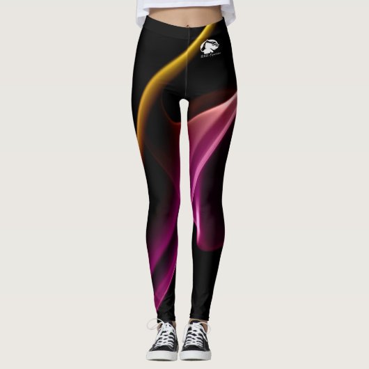 Leggings met patroon - Witte B&B Logo (Voorkant)