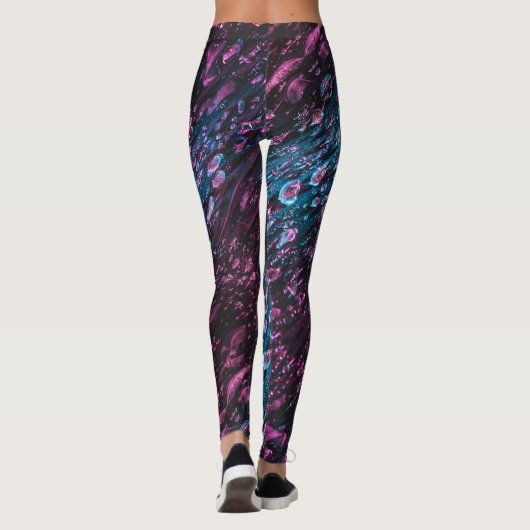 Leggings met patroon - Witte B&B Logo (Achterkant)