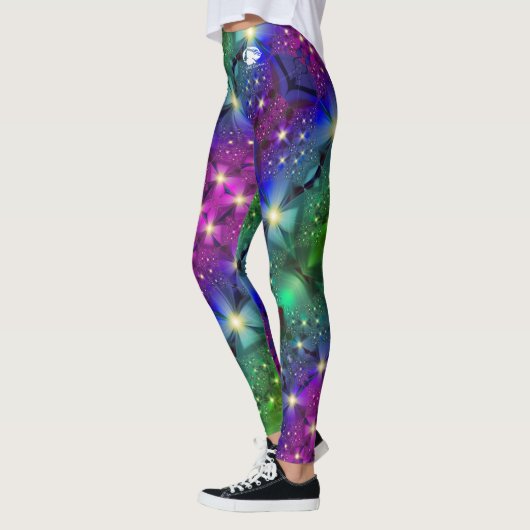 Leggings met patroon - Witte B&B Logo (Links)