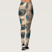 Leggings met pauwenveren (Achterkant)