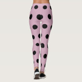 Leggings met pooldot (roze en zwart) (Achterkant)
