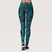 Leggings met print van een printplaat: door techno (Achterkant)
