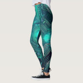 Leggings met print van een printplaat: door techno (Links)