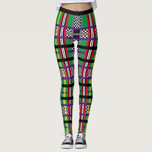 Leggings met racer Plays (Voorkant)