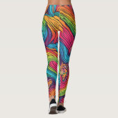 Leggings met Rainbow Color Patterns (Achterkant)