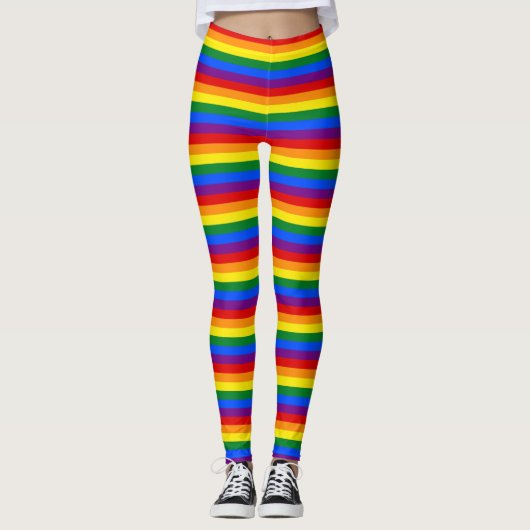 Leggings met Rainbow Pride-vlag van LGBT (Voorkant)