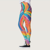 Leggings met regenboogkleurpatronen (Links)