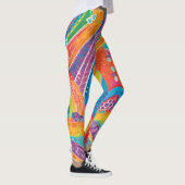 Leggings met regenboogkleurpatronen (Rechts)