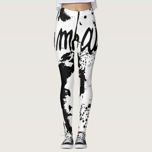 LEGGINGS met RIMBAUD-graffiti-stijl (Voorkant)