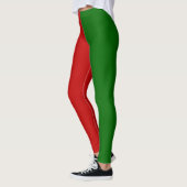 Leggings met rode en groene kerst (Links)