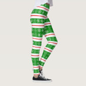 Leggings met rode en groene sneeuwvlokken (Rechts)
