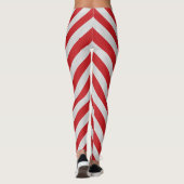 Leggings met rode en witte snoepriet (Achterkant)