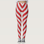 Leggings met rode en witte snoepriet (Voorkant)