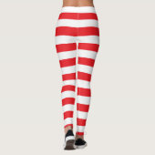 Leggings met rode en witte streep (Achterkant)