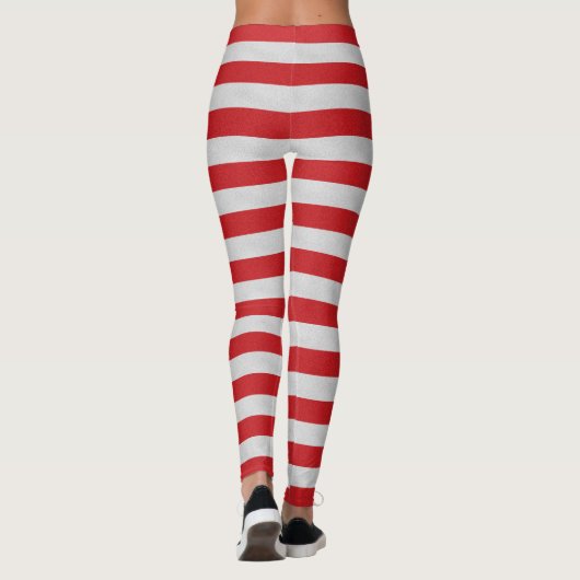 Leggings met rode en witte strepen (Achterkant)