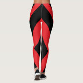 Leggings met rode en zwarte strepen Stripe verkant (Achterkant)