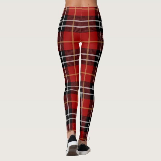Leggings met rode en zwarte vlag (Achterkant)