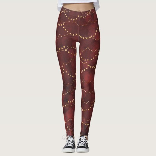 Leggings met rode feestdagen (Voorkant)