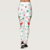 Leggings met rode kerstfeestjes (Achterkant)