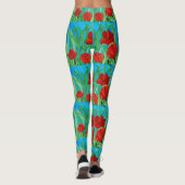 Leggings met rode tulpen (Achterkant)