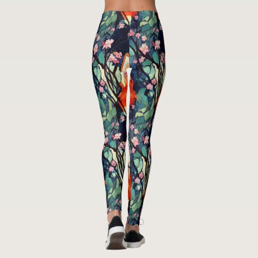 Leggings met rode vos (Achterkant)