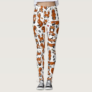 Leggings met rode vos