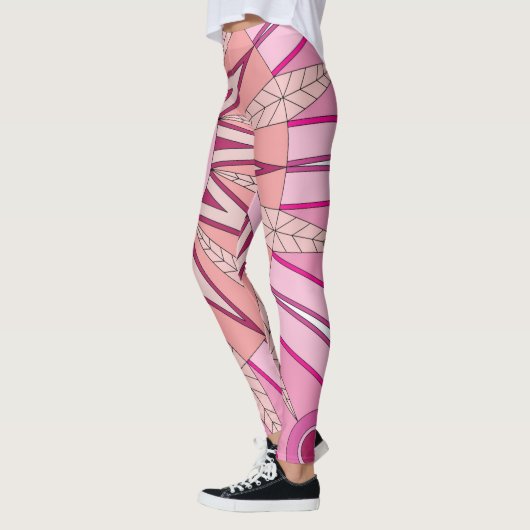 Leggings met rode warme kunst (Links)