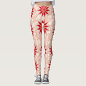 Leggings met rode warme kunst (Voorkant)