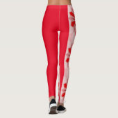 Leggings met rode warme kunst (Achterkant)