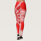 Leggings met rode warme kunst (Achterkant)
