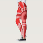 Leggings met rode warme kunst (Links)