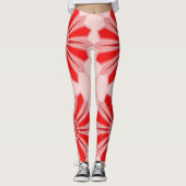 Leggings met rode warme kunst (Voorkant)