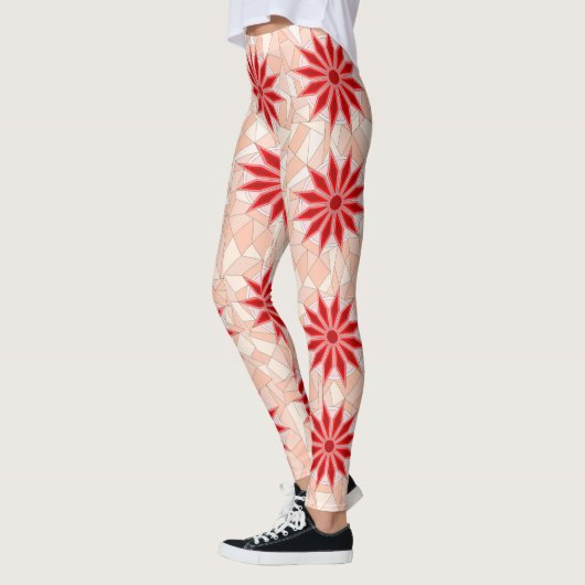 Leggings met rode warme kunst (Links)