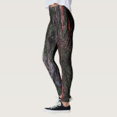 Leggings met rode zwarte boomschors (Links)