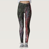 Leggings met rode zwarte boomschors (Voorkant)