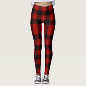 Leggings met rood en zwart (Voorkant)