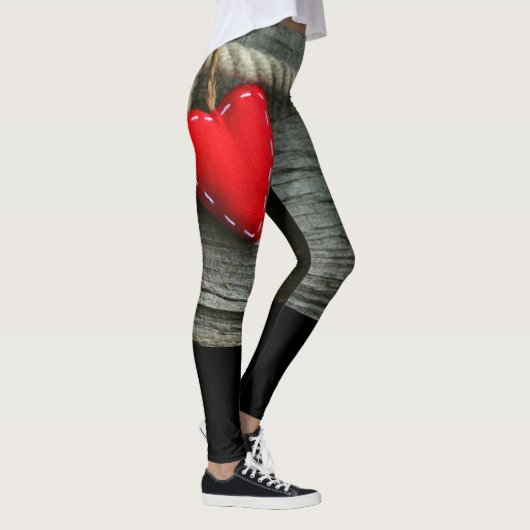 Leggings met rood hart en rode touwen (Rechts)