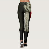 Leggings met rood hart en rode touwen (Achterkant)