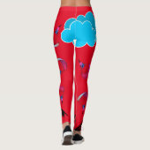 Leggings met rooddoorsnede (Achterkant)