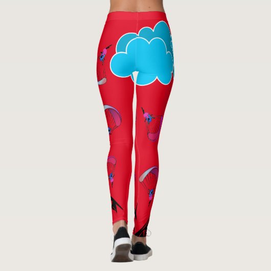 Leggings met rooddoorsnede (Achterkant)