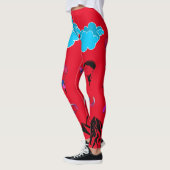 Leggings met rooddoorsnede (Links)