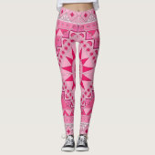 Leggings met roze casual kunst (Voorkant)