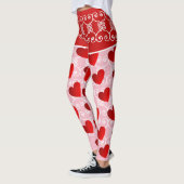 Leggings met roze en rode hars en schuifwiel (Links)